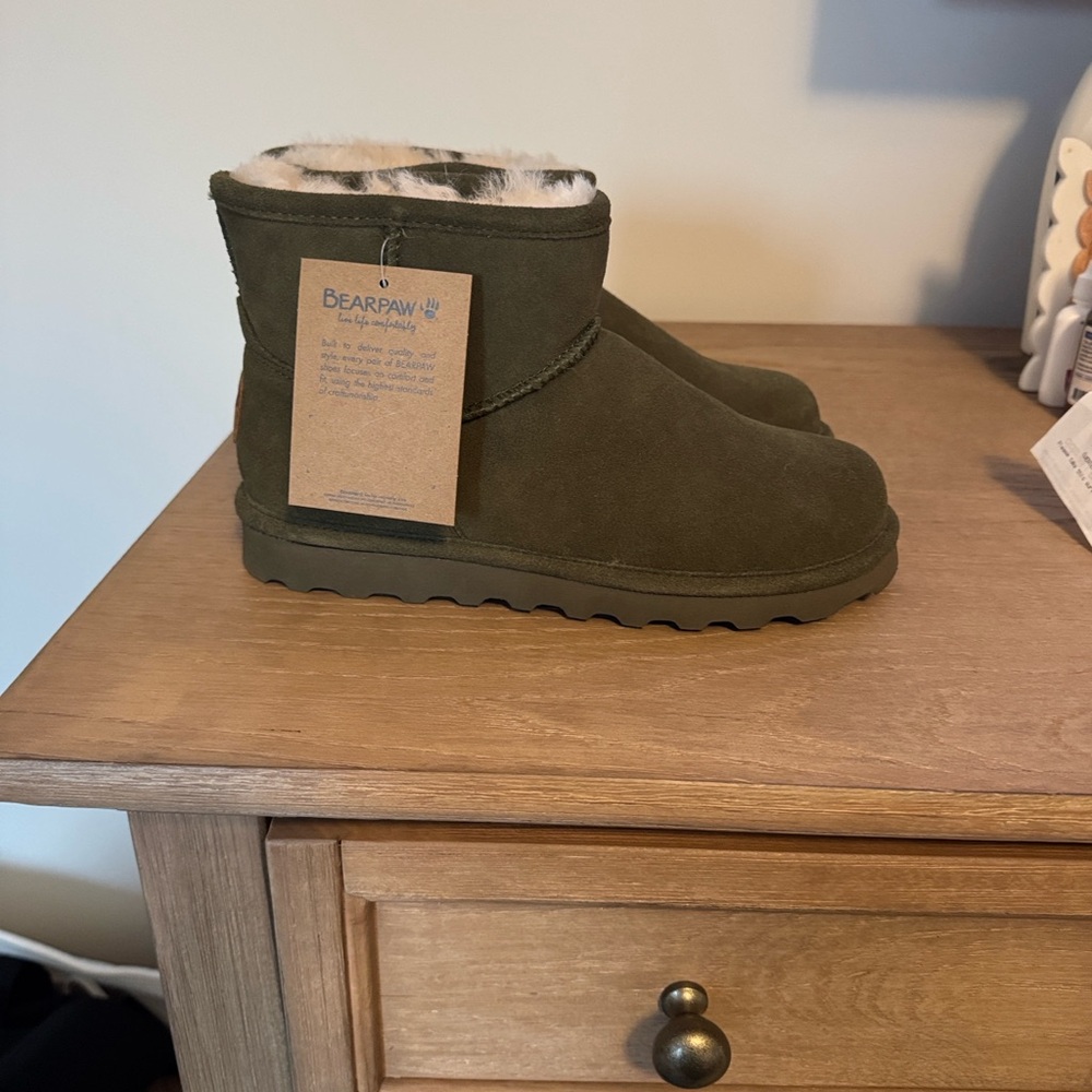 BearPaw Forest Green Suede Boots